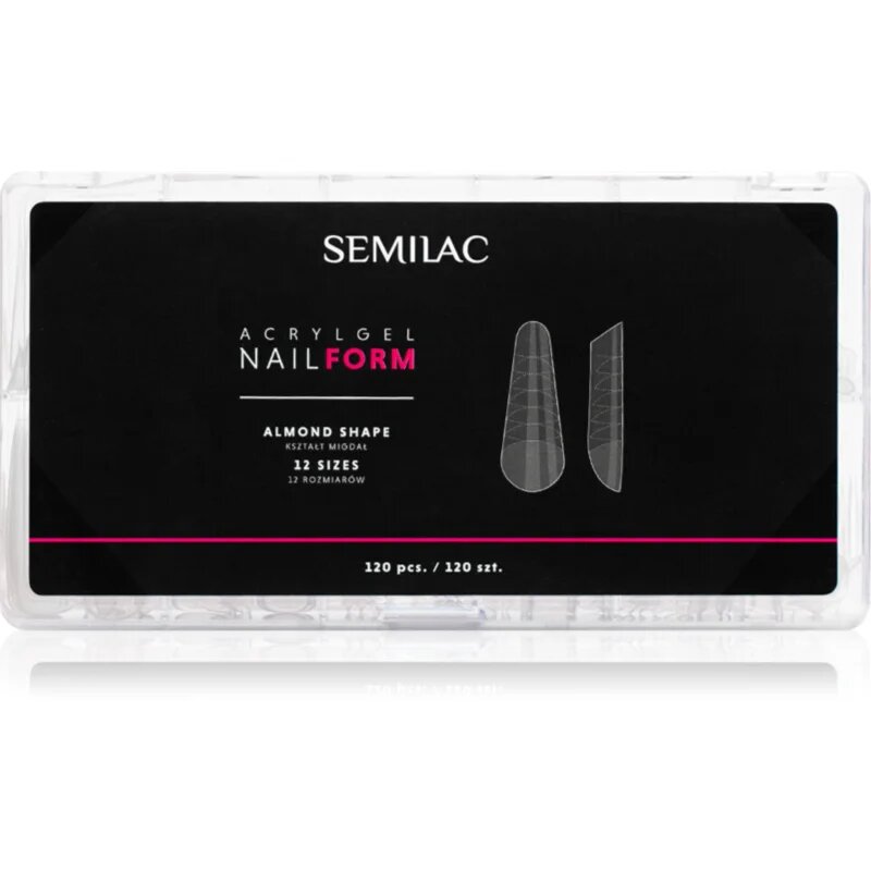 Semilac Accessories Acrylgel Nail Form шаблони за нокти тип Almond 120 бр.