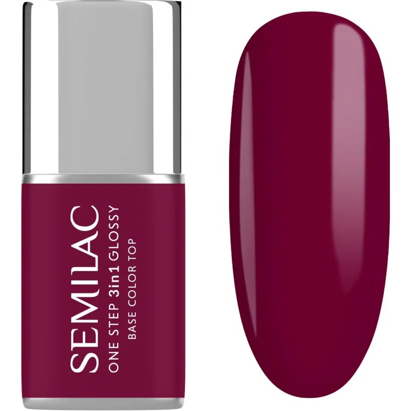 Semilac One Step 3in1 Glossy гел лак за нокти цвят 775 Plum Wine 7 мл.