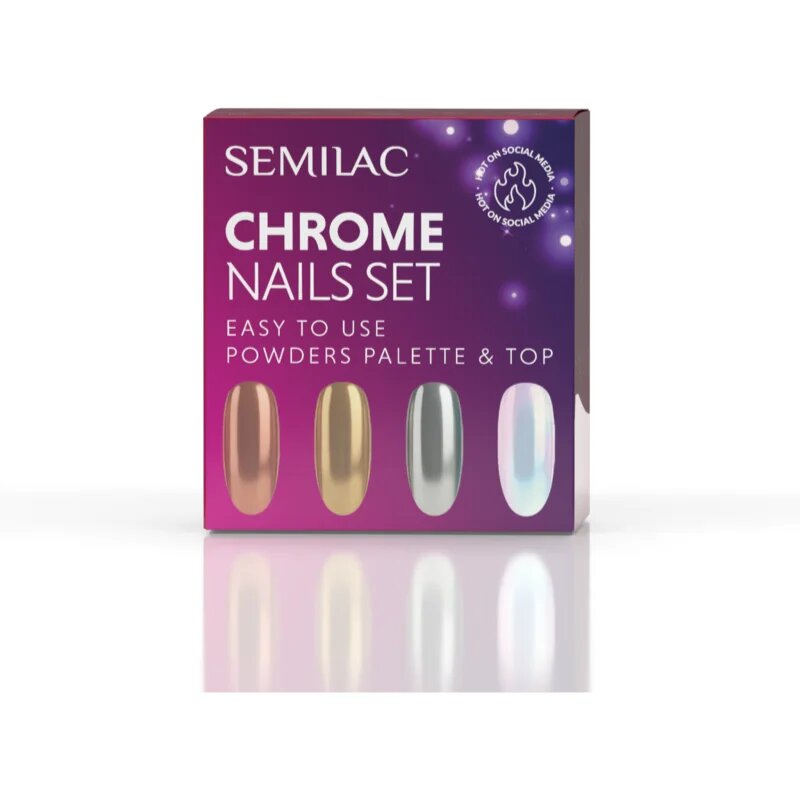 Semilac Set Chrome Nails подаръчен комплект за нокти