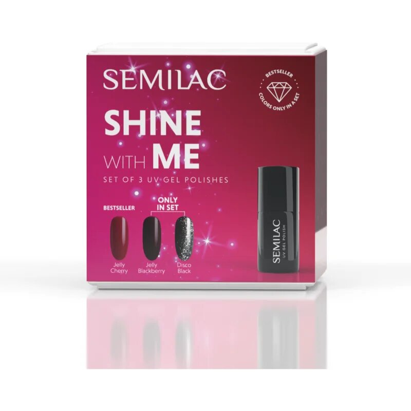 Semilac Set Shine With Me комплект лак за нокти с използване на UV/LED лампа
