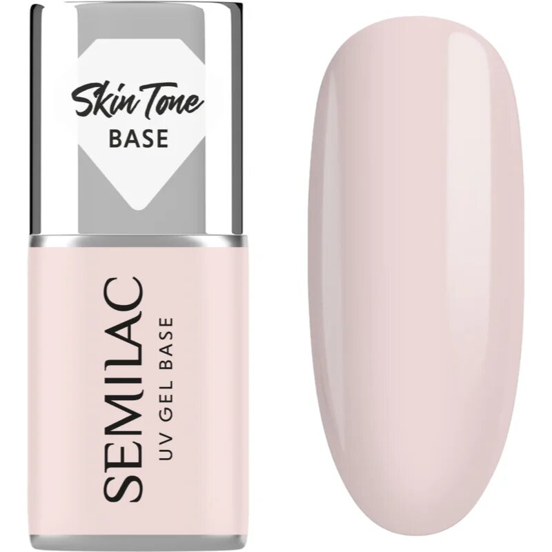 Semilac UV Gel Base Skin Tone Base основен лак за нокти с гел цвят Écru 7 мл.