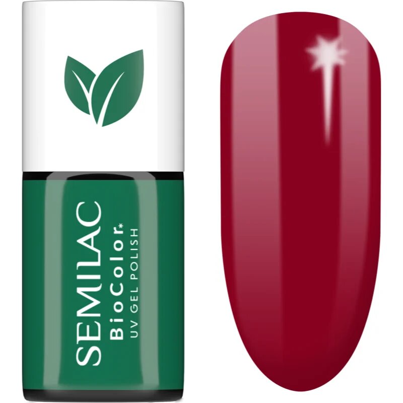 Semilac UV Hybrid BioColor гел лак за нокти с използване на UV/LED лампа цвят 729 Dark Cherry 7 мл.