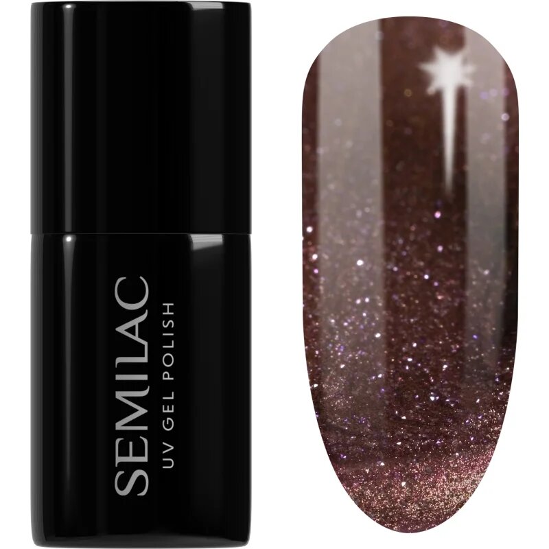 Semilac UV Hybrid Galaxy Flash гел лак за нокти с използване на UV/LED лампа цвят 823 Meta Rose 7 мл.