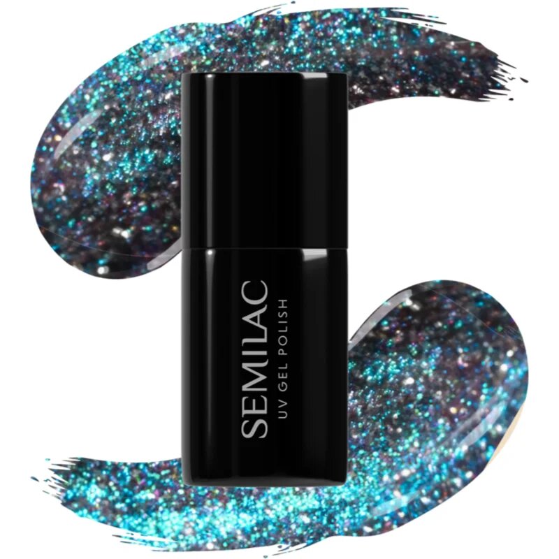 Semilac UV Hybrid Galaxy Flash гел лак за нокти с използване на UV/LED лампа цвят 828 Grey Holo 7 мл.