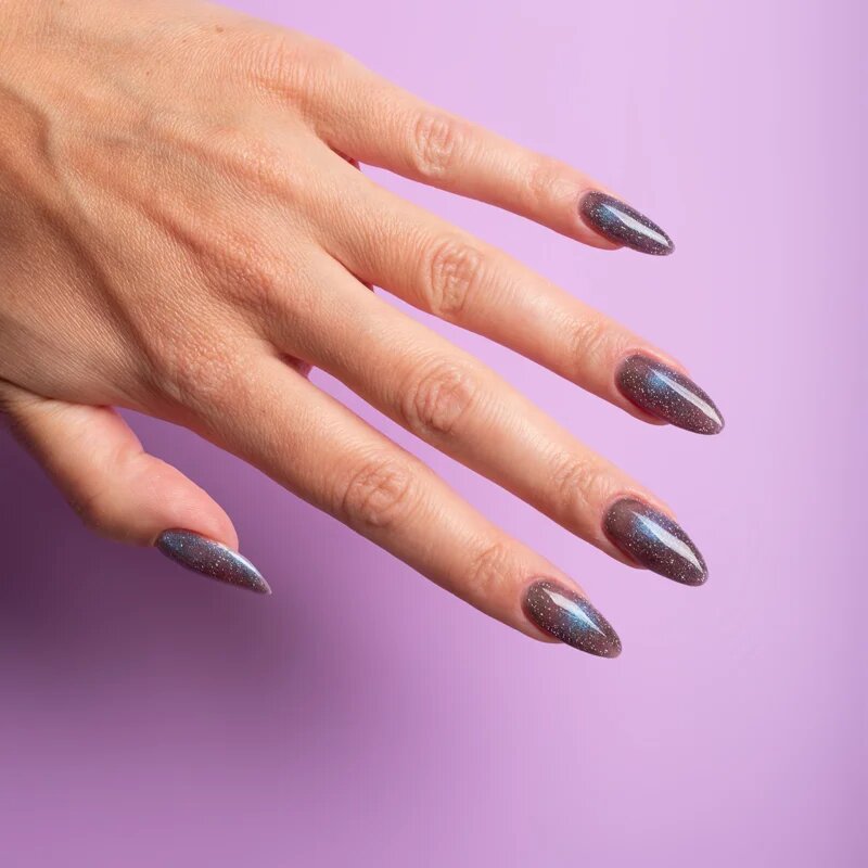 Semilac UV Hybrid Galaxy Flash гел лак за нокти с използване на UV/LED лампа цвят 828 Grey Holo 7 мл.