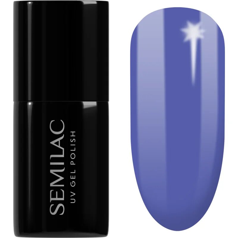 Semilac UV Hybrid Pastel Neons гел лак за нокти с използване на UV/LED лампа цвят 602 Dark Jeans 7 мл.