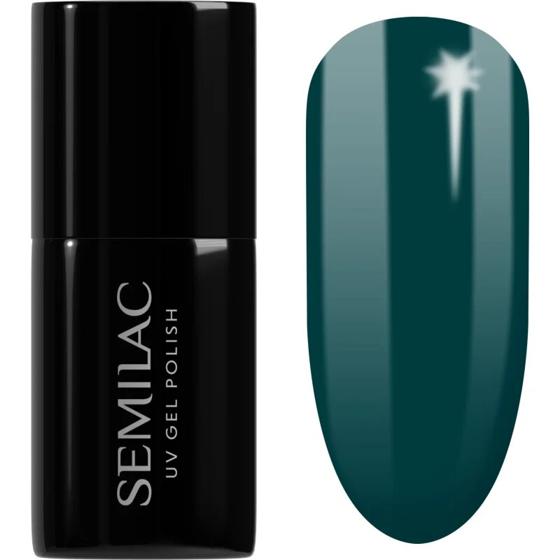 Semilac UV Hybrid Winter Collection гел лак за нокти с използване на UV/LED лампа цвят 606 Cool Green 7 мл.
