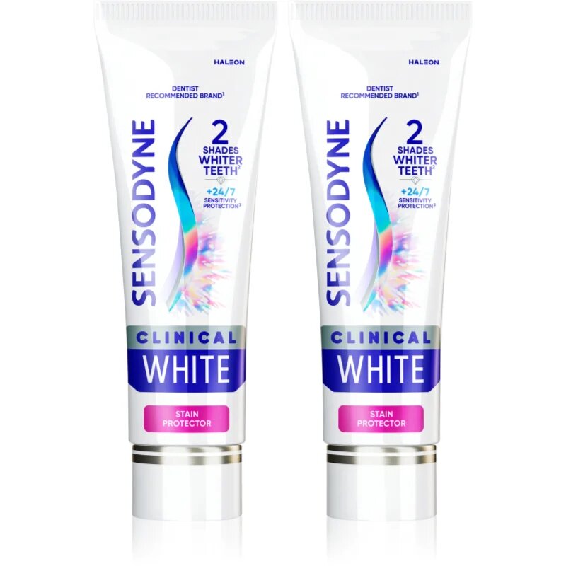 Sensodyne Clinical White Stain Protector избелваща паста за зъби 2x75 мл.