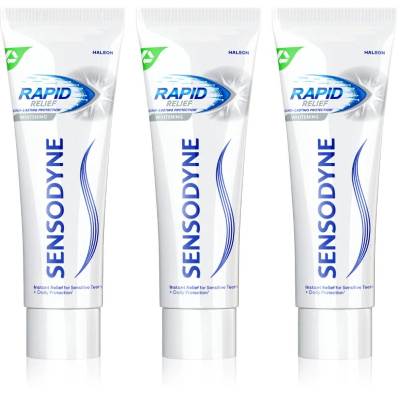 Sensodyne Rapid Whitening избелваща паста за зъби за чувствителни зъби 3x75 мл.