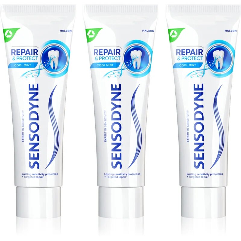 Sensodyne Repair & Protect Cool Mint паста за зъби за чувствителни зъби 3x75 мл.