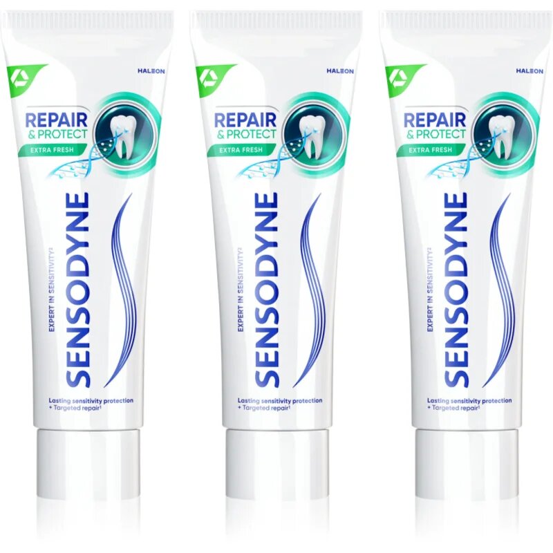 Sensodyne Repair & Protect Extra Fresh паста за зъби за защита на зъбите и венците 3x75 мл.