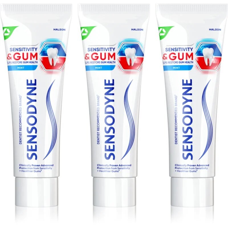 Sensodyne Sensitivity & Gum паста за зъби за чувствителни зъби Mint 3x75 мл.