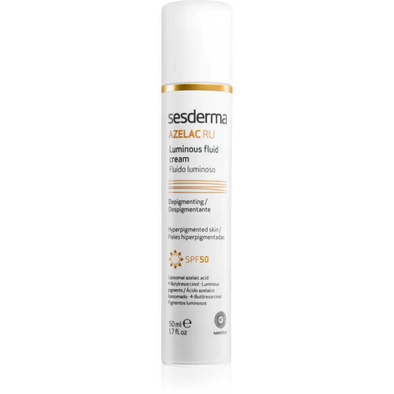 Sesderma Azelac RU Luminous Fluid Cream озаряващ флуид SPF 50 50 мл.