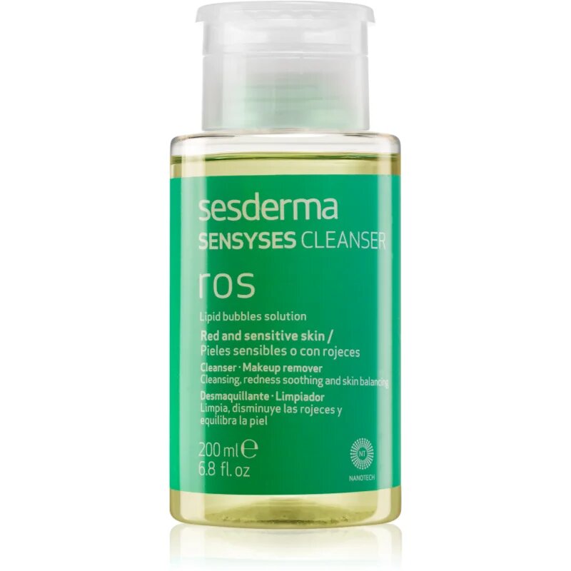 Sesderma Sensyses Cleanser Ros лосион за почистване на фон дьо тен за дехидрaтирана и увредена кожа 200 мл.