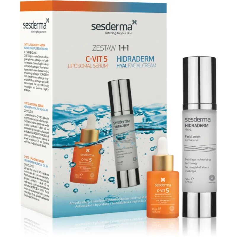 Sesderma Set C-Vit 5 + Hidraderm Hyal подаръчен комплект за освежаване и хидратация