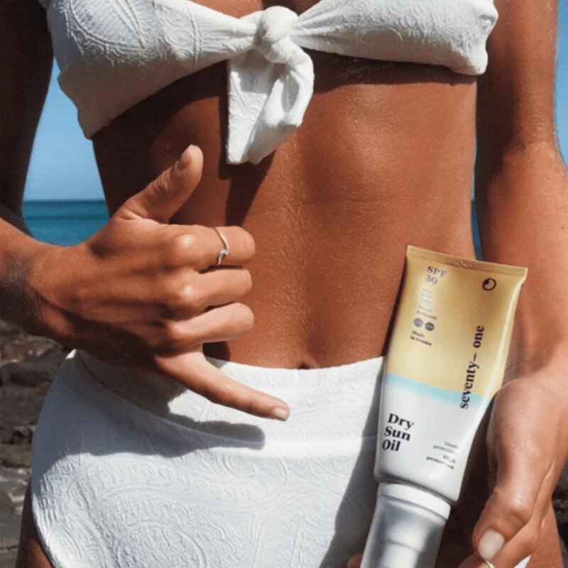 SeventyOne Dry Sun Oil SPF30 слънцезащитно сухо масло за лице тяло и коса SPF 30 100 мл.