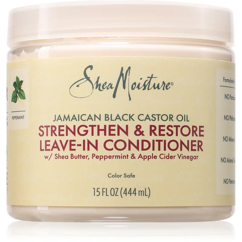 Shea Moisture Jamaican Black Castor Oil Strengthen & Restore балсам без отмиване за къдрава коса 431 мл.