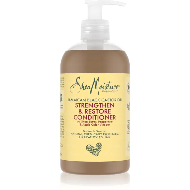 Shea Moisture Jamaican Black Castor Oil Strengthen & Restore подсилващ и възстановяващ балсам за третирана коса и скалп 384 мл.