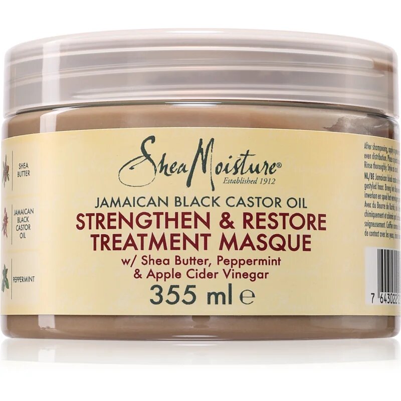 Shea Moisture Jamaican Black Castor Oil Strengthen & Restore подсилваща маска За коса 355 мл.