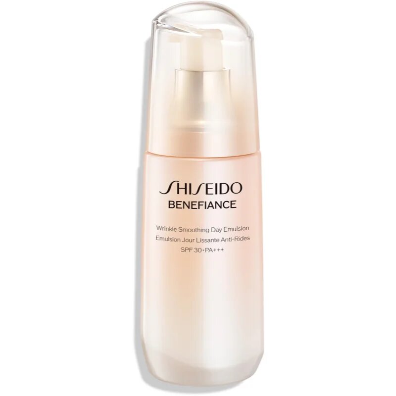 Shiseido Benefiance Wrinkle Smoothing Day Emulsion защитна емулсия против стареене на кожата на лицето SPF 30 75 мл.