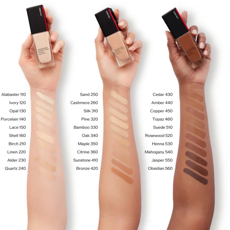 Shiseido Synchro Skin Radiant Lifting Foundation Advanced озаряващ лифтинг грим SPF 30 цвят 320 Pine 30 мл.