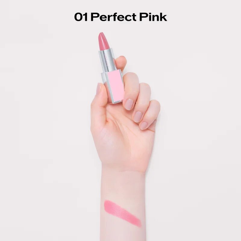 Shiseido Technosatin Pink сатенено червило цвят 01 Perfect Pink 3.3 гр.