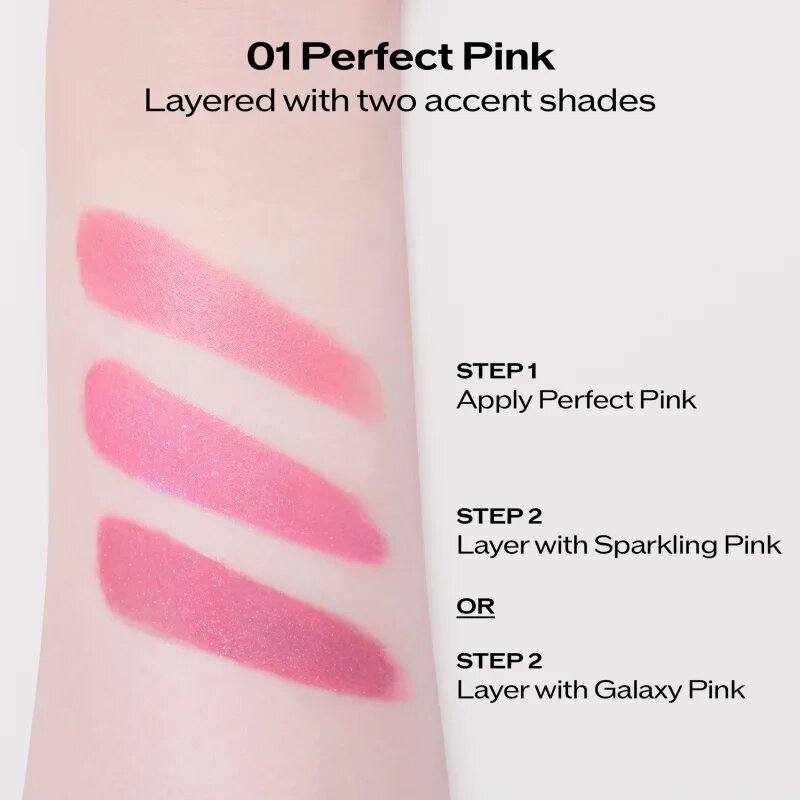 Shiseido Technosatin Pink сатенено червило цвят 01 Perfect Pink 3.3 гр.