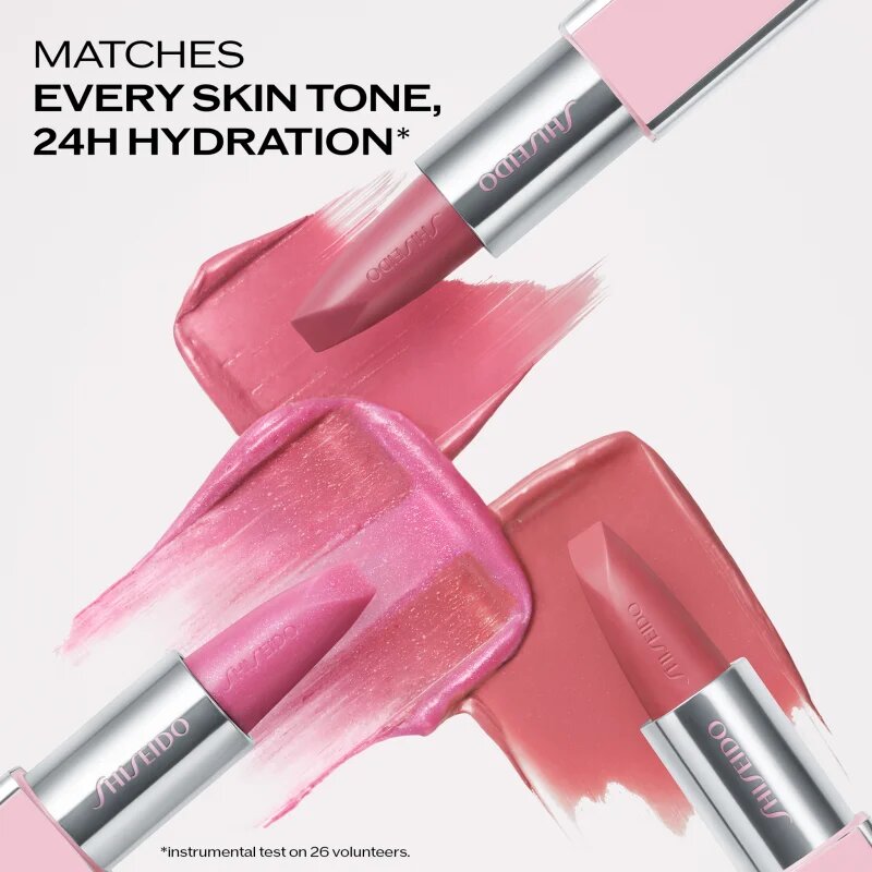 Shiseido Technosatin Pink сатенено червило цвят 02 Sparkling Pink 3.3 гр.