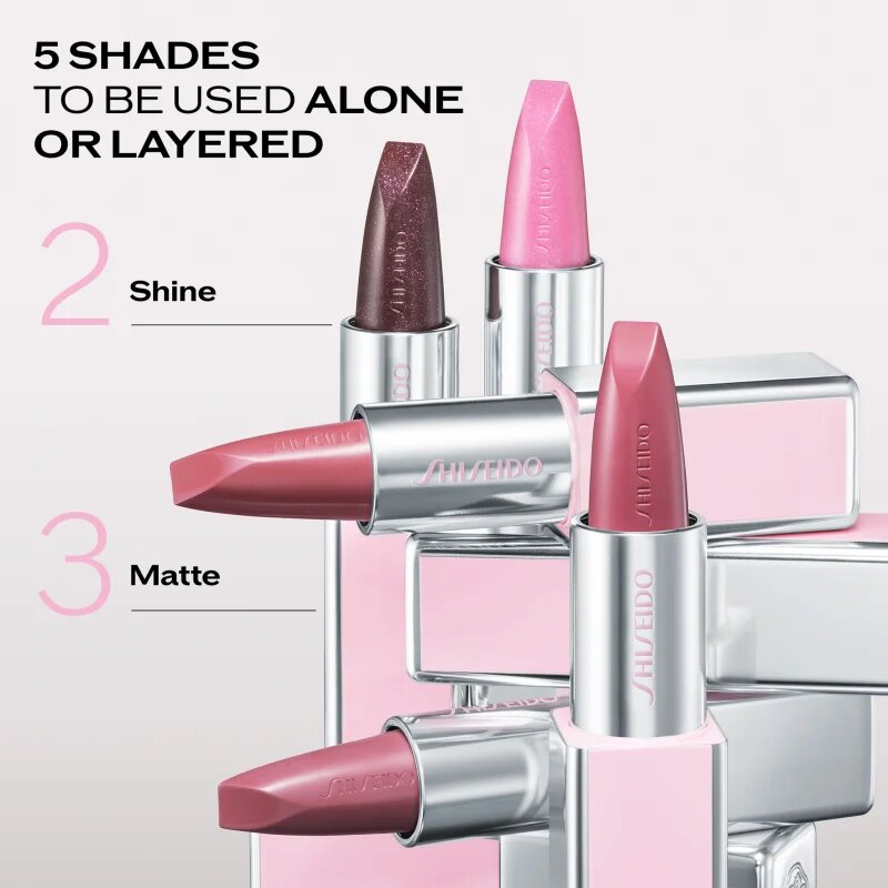 Shiseido Technosatin Pink сатенено червило цвят 02 Sparkling Pink 3.3 гр.