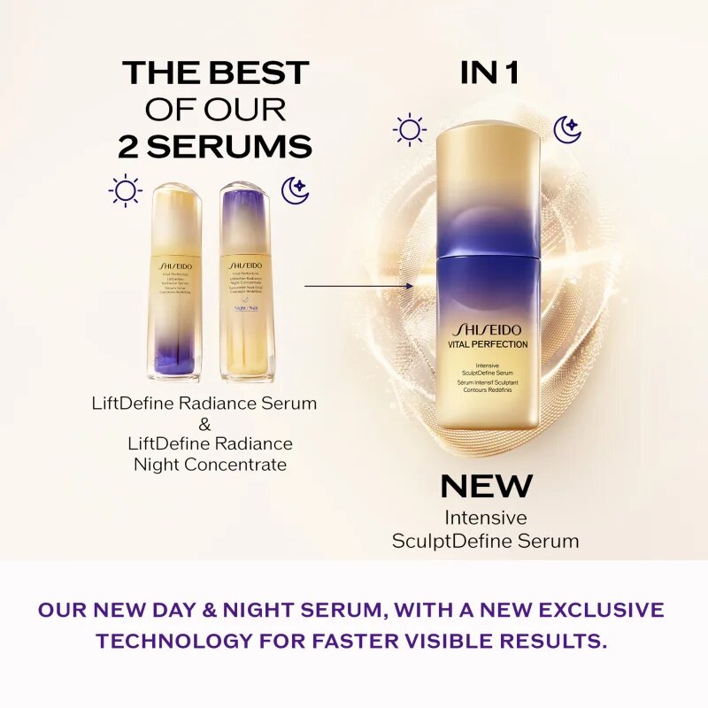 Shiseido Vital Perfection Intensive SculptDefine Serum лифтинг серум за стягане на контура на лицето 80 мл.