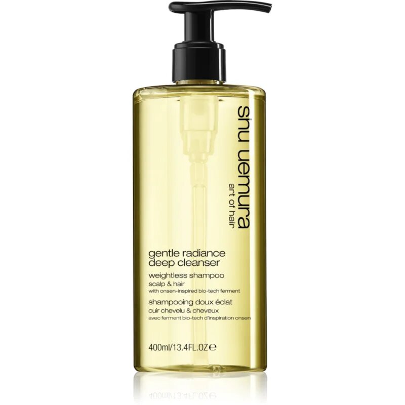 Shu Uemura Deep Cleanser Gentle Radiance нежен почистващ шампоан за здрава и красива коса 400 мл.