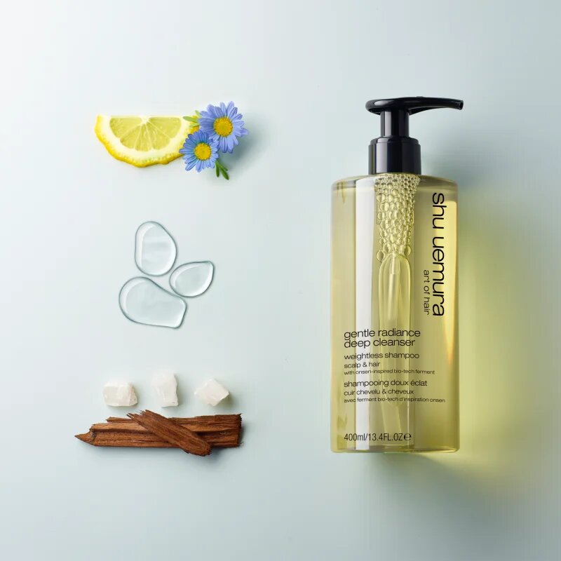 Shu Uemura Deep Cleanser Gentle Radiance нежен почистващ шампоан за здрава и красива коса 400 мл.