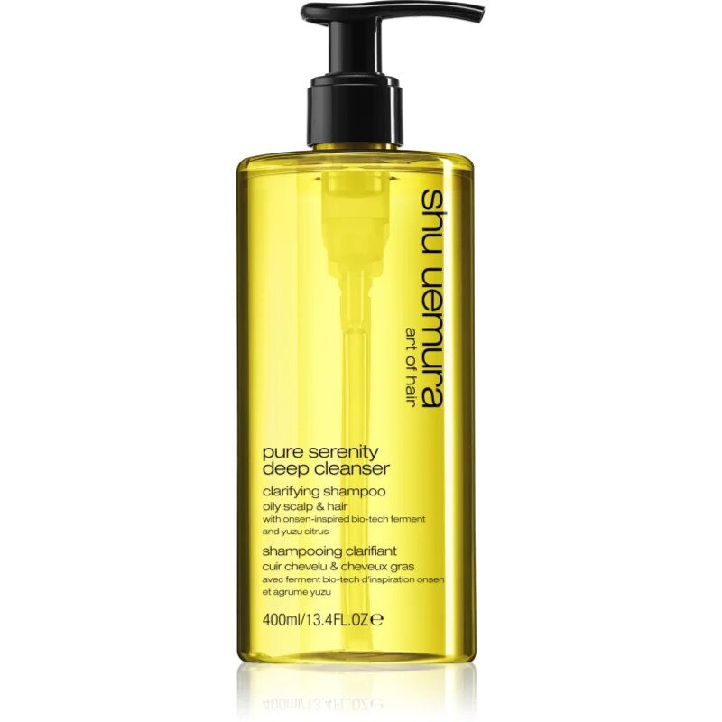 Shu Uemura Deep Cleanser Pure Serenity дълбоко почистващ шампоан за мазна коса и мазен скалп 400 мл.