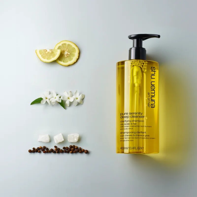 Shu Uemura Deep Cleanser Pure Serenity дълбоко почистващ шампоан за мазна коса и мазен скалп 400 мл.