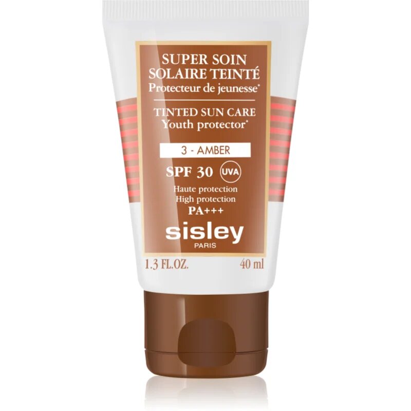 Sisley Super Soin Solaire Teinté защитен тониращ крем за лице SPF 30 цвят 3 Amber 40 мл.