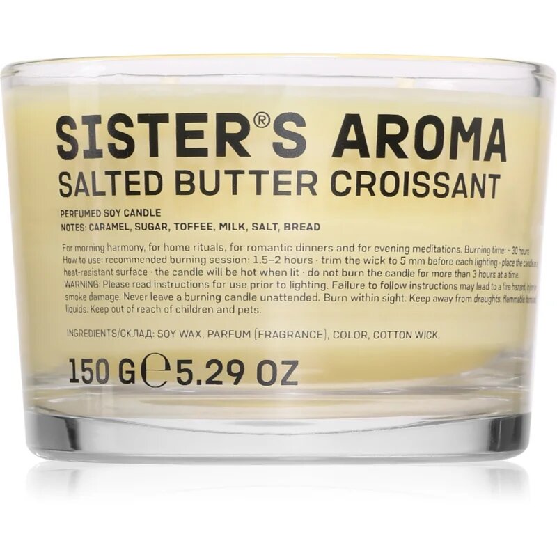 Sister's Aroma Salted Butter Croissant ароматна свещ 150 гр.