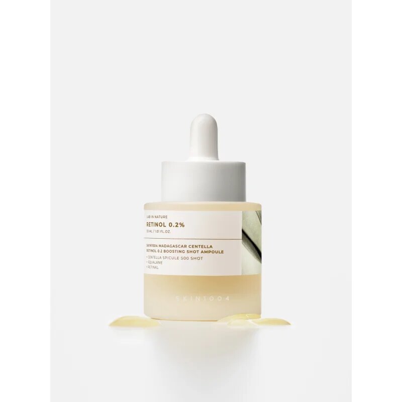 SKIN1004 Lab In Nature Retinol 0.2% Boosting Shot Ampoule регенериращ серум против бръчки увеличаващ еластичността на кожата 30 мл.