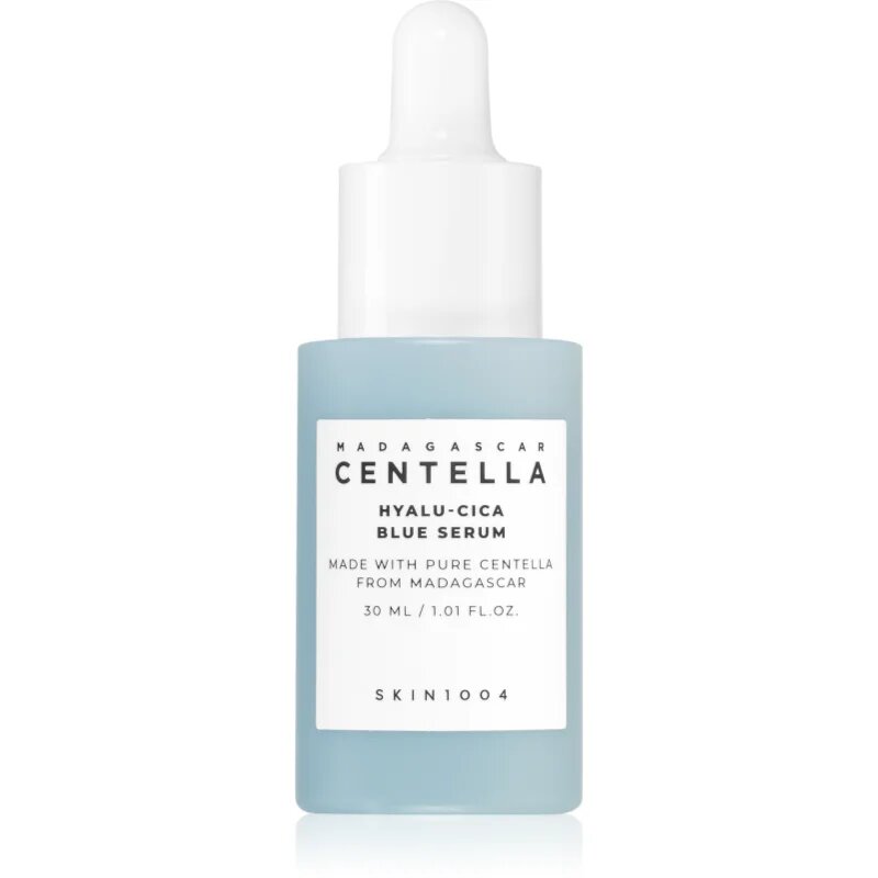 SKIN1004 Madagascar Centella Hyalu-Cica Blue Serum интензивен хидратиращ серум за успокояване и подсилване на чувствителната кожа 30 мл.