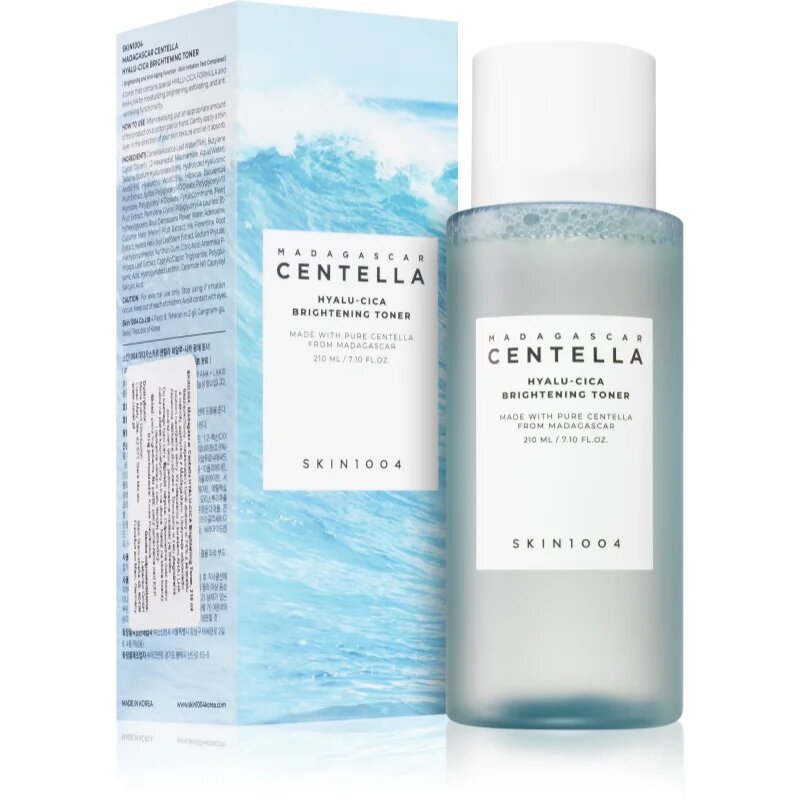 SKIN1004 Madagascar Centella Hyalu-Cica Brightening Toner нежен ексфолиращ тоник за освежаване и хидратация 210 мл.