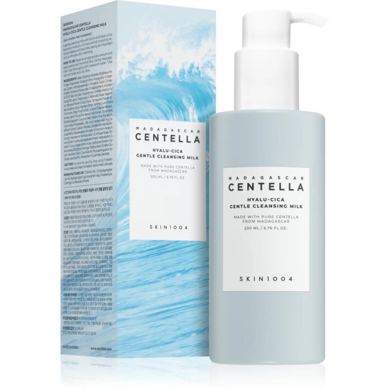 SKIN1004 Madagascar Centella Hyalu-Cica Gentle Cleansing Milk хидратиращо почистващо мляко за подхранване на кожата на лицето и поддържане на естестве