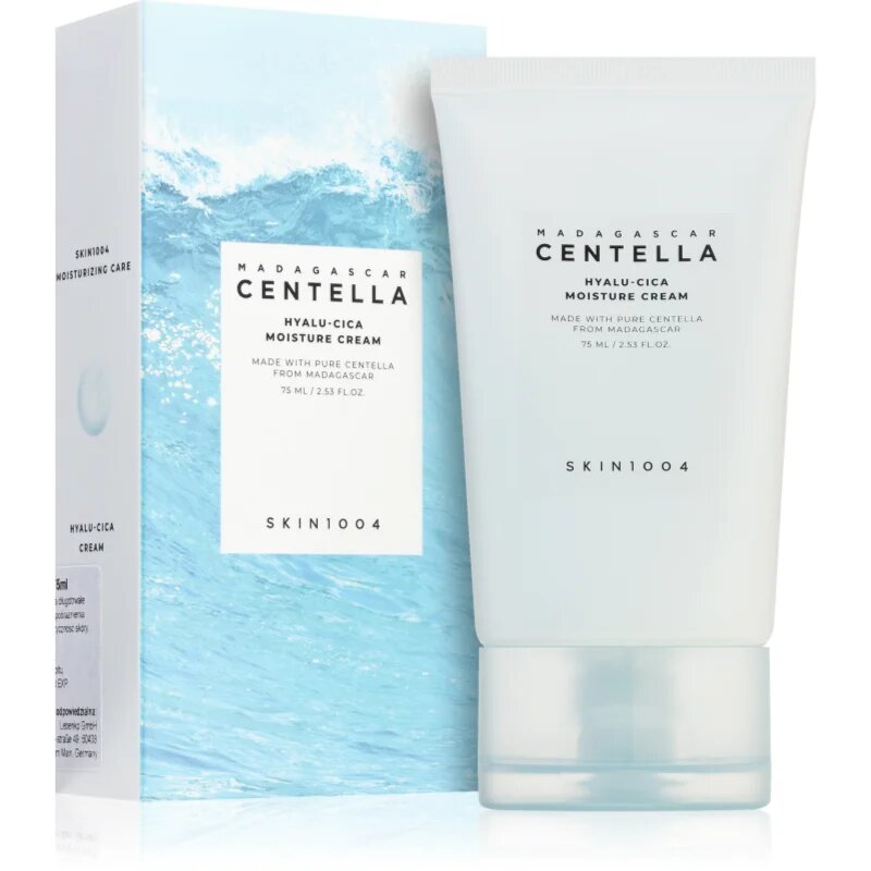 SKIN1004 Madagascar Centella Hyalu-Cica Moisture Cream дълбоко хидратиращ крем в дълбочина за успокояване на кожата 75 мл.