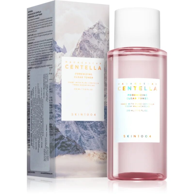 SKIN1004 Madagascar Centella Poremizing Clear Toner нежен ексфолиращ тоник за изглаждане на кожата и минимизиране на порите 210 мл.