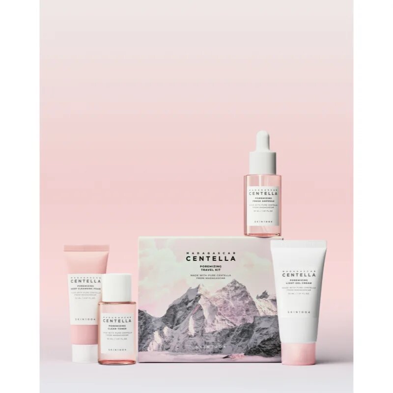 SKIN1004 Madagascar Centella Poremizing Travel Kit комплект за пътуване за изглаждане на кожата и минимизиране на порите