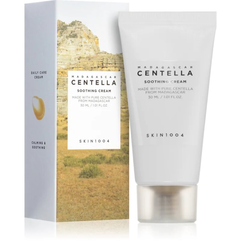 SKIN1004 Madagascar Centella Soothing Cream богат подхранващ и успокояващ крем за регенерация и възстановяване на кожата 30 мл.