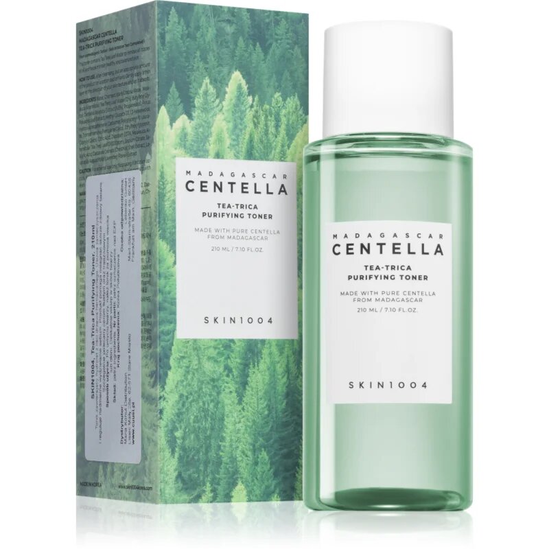SKIN1004 Madagascar Centella Tea-Trica Purifying Toner дълбоко почистващ тоник за изглаждане на кожата и минимизиране на порите 210 мл.