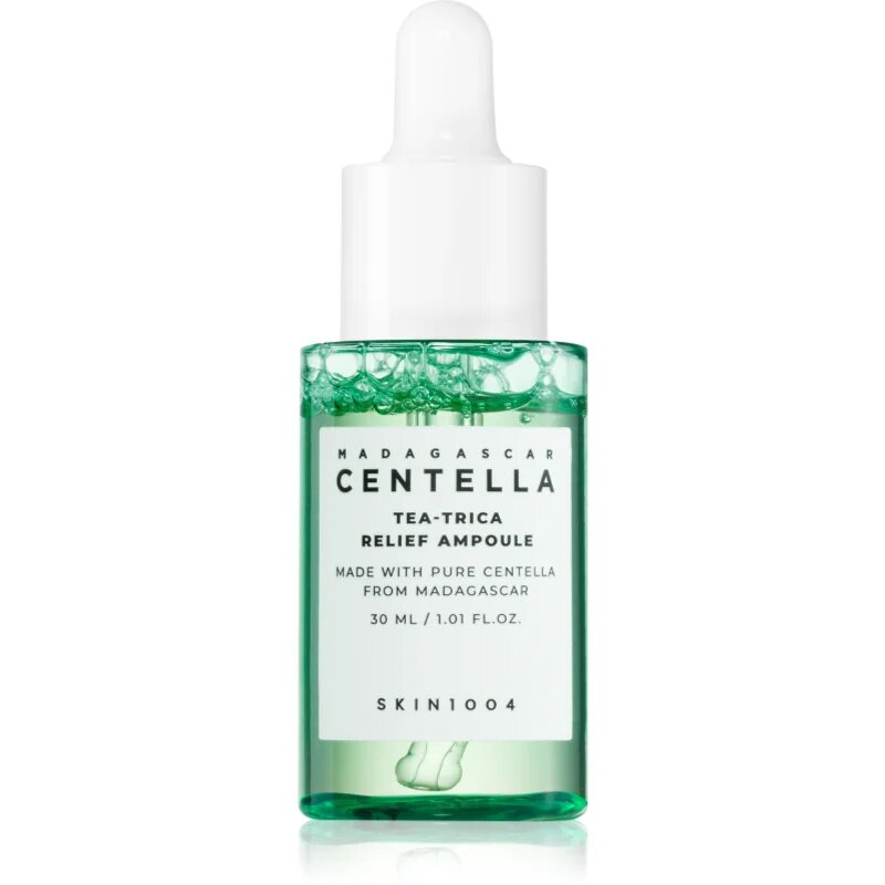 SKIN1004 Madagascar Centella Tea-Trica Relief Ampoule успокояващ серум за лице за проблемна кожа акне 30 мл.
