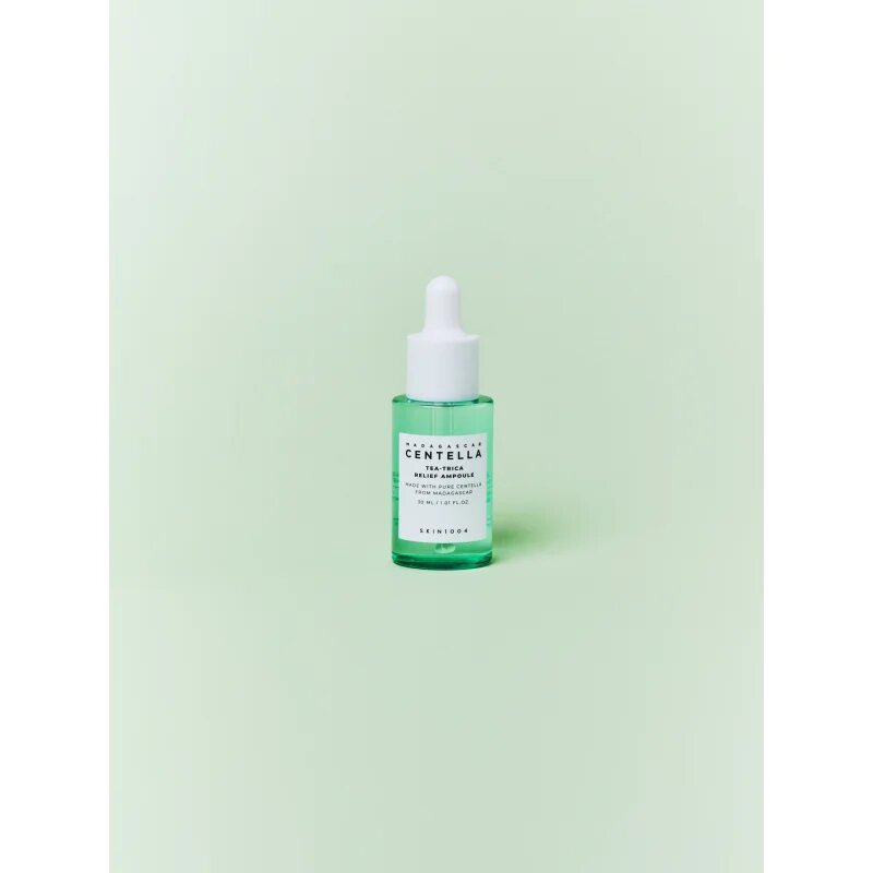 SKIN1004 Madagascar Centella Tea-Trica Relief Ampoule успокояващ серум за лице за проблемна кожа акне 30 мл.