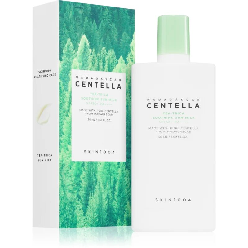 SKIN1004 Madagascar Centella Tea-Trica Sun Milk екстра нежен лосион за слънчеви бани SPF 50+ 50 мл.
