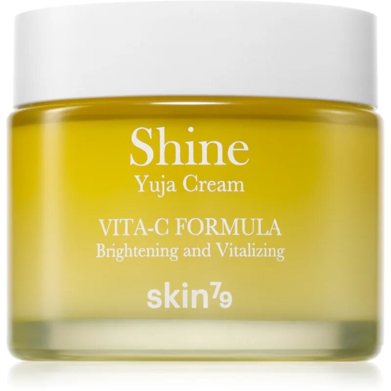 Skin79 Shine Yuja Cream Vita-C Formula хидратиращ и озаряващ крем за лице за кожа с хиперпигментация 70 мл.