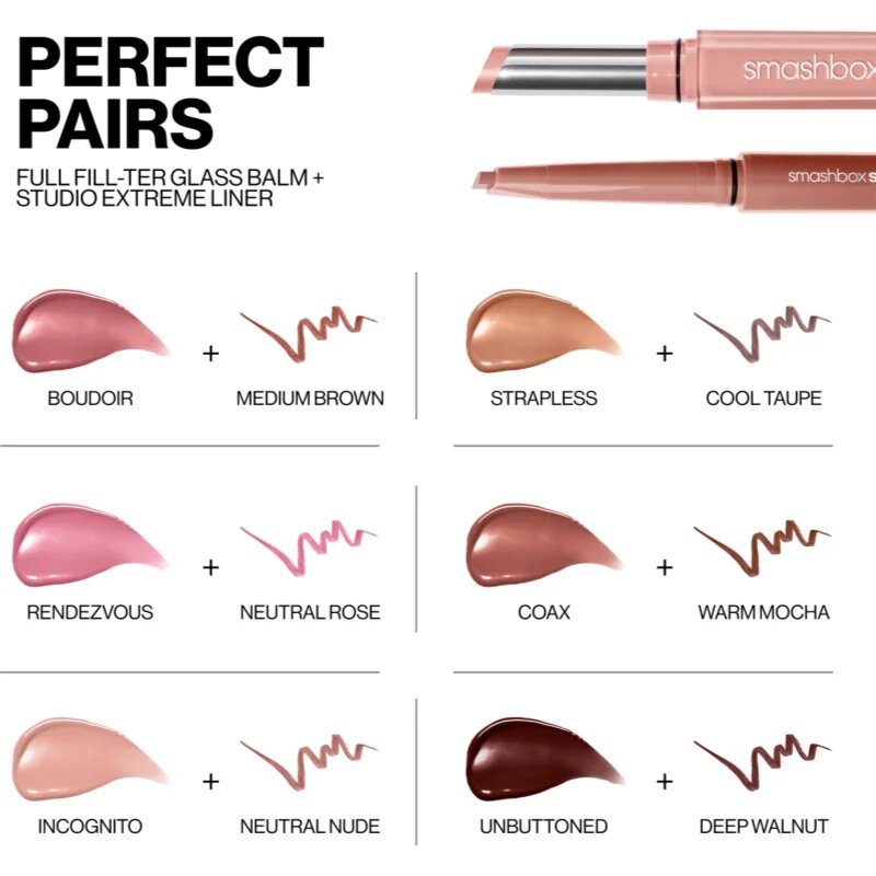 Smashbox FULL- FILL-TER Smoothing Lip Glass Balm тониращ балсам за устни цвят INCOGNITO 1.8 гр.